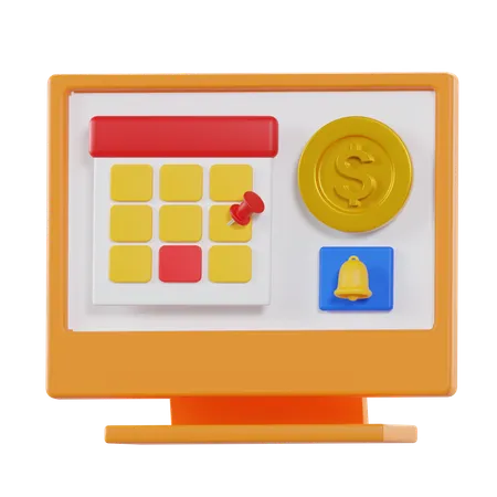 Calendario de pago  3D Icon