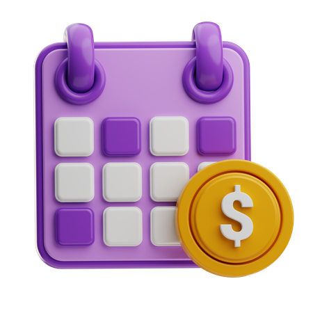 Calendario de pago  3D Icon