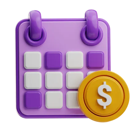 Calendario de pago  3D Icon