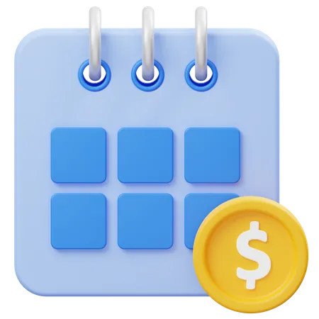 Calendario de pago  3D Icon