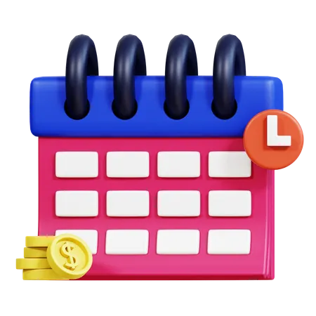 Calendario de pago  3D Icon