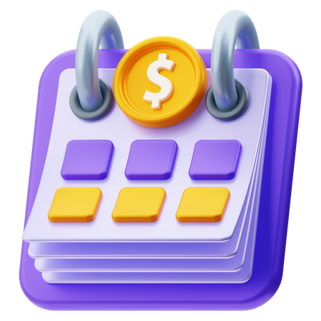 Calendario de pago  3D Icon