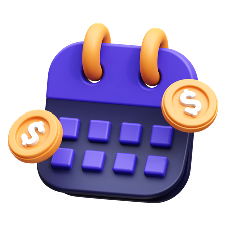 Calendario de pago  3D Icon