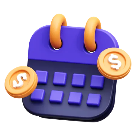 Calendario de pago  3D Icon