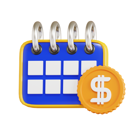 Calendario de pago  3D Icon