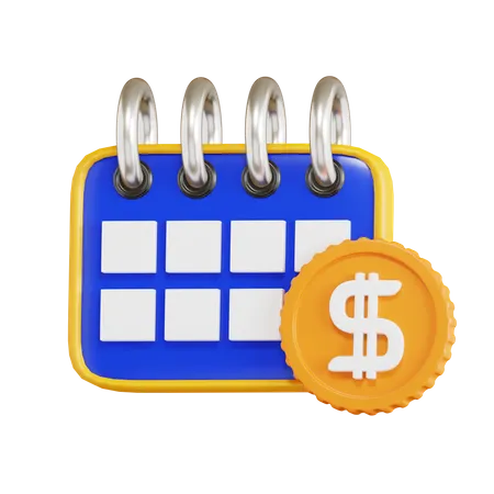 Calendario de pago  3D Icon