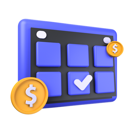 Calendario de pago  3D Icon