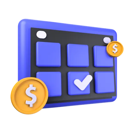 Calendario de pago  3D Icon