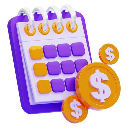 Calendario de pago  3D Icon