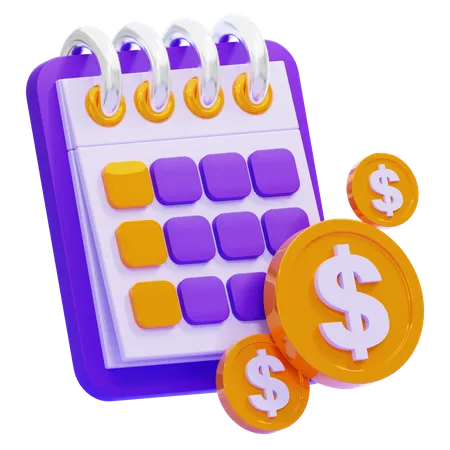 Calendario de pago  3D Icon