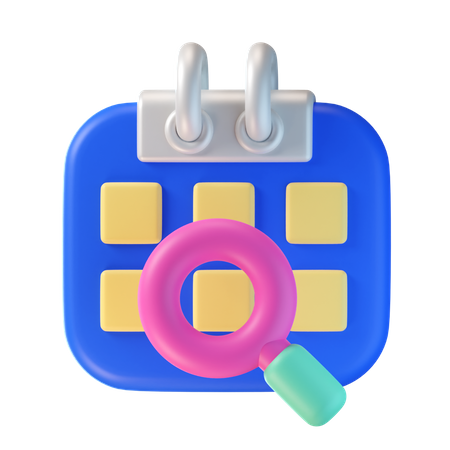 Calendário de pesquisa  3D Icon