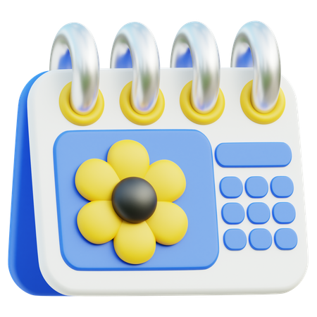 Calendario de primavera  3D Icon