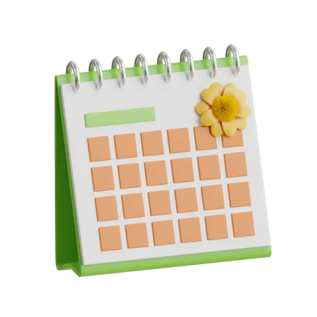 Calendario de primavera  3D Icon