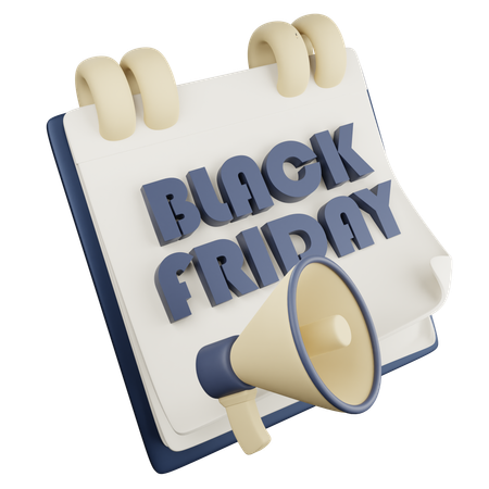 Calendário de promoções da Black Friday  3D Icon