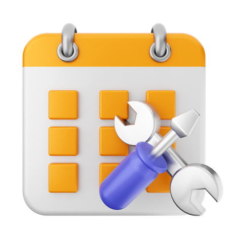 Calendário de reparos  3D Icon