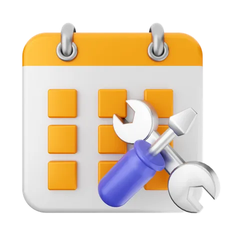 Calendário de reparos  3D Icon