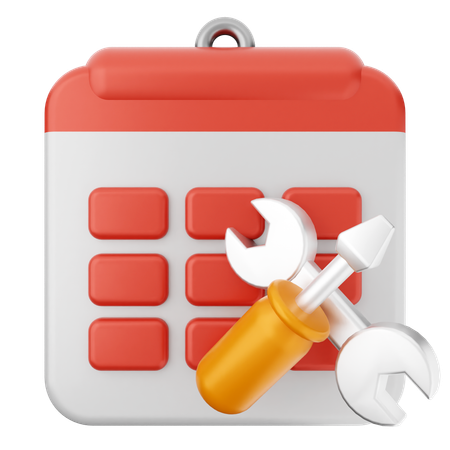 Calendário de reparos  3D Icon