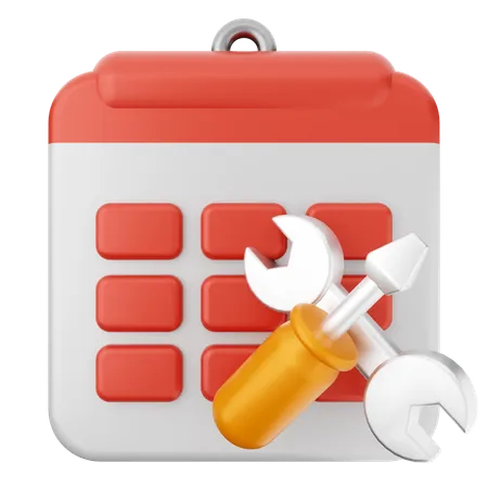 Calendário de reparos  3D Icon