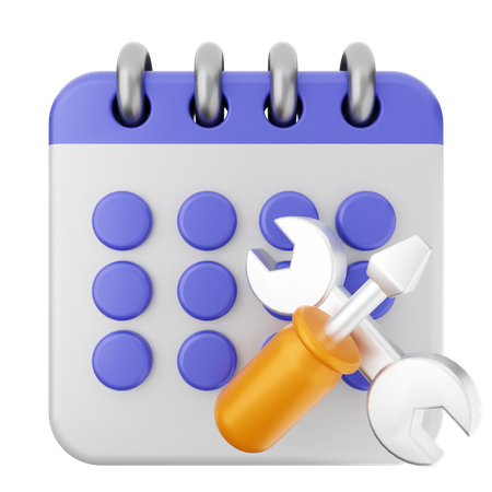 Calendário de reparos  3D Icon