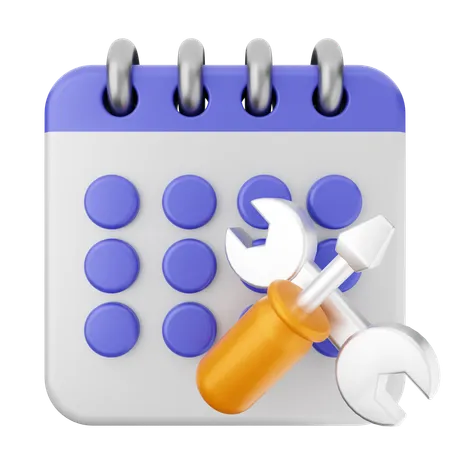 Calendário de reparos  3D Icon