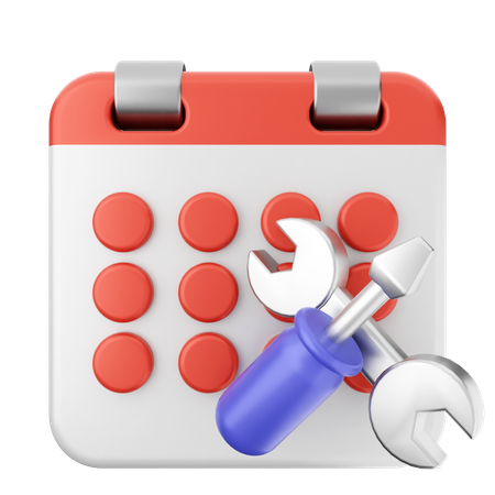 Calendário de reparos  3D Icon