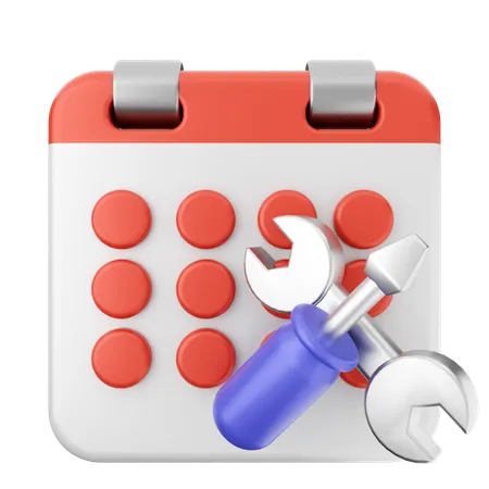 Calendário de reparos  3D Icon