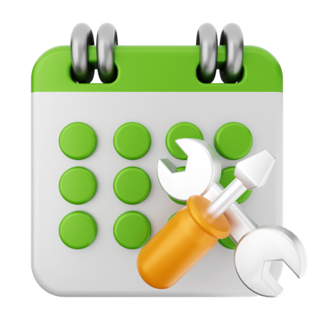 Calendário de reparos  3D Icon