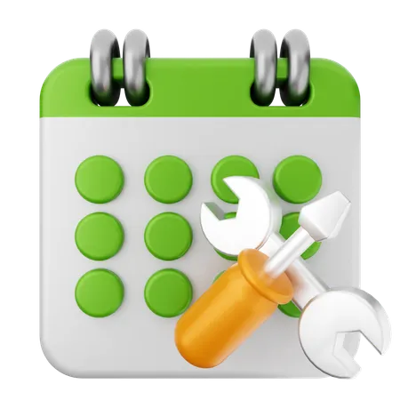 Calendário de reparos  3D Icon