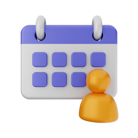 Calendario de reuniones  3D Icon