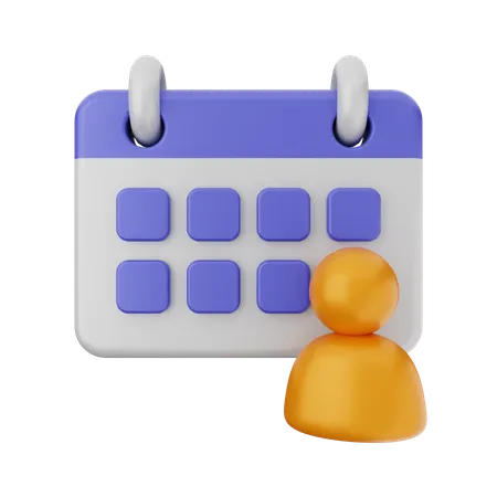 Calendario de reuniones  3D Icon