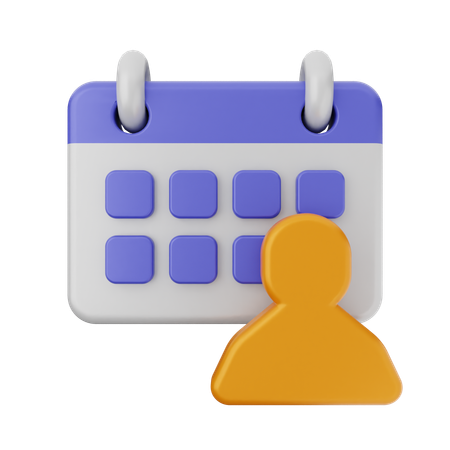 Calendario de reuniones  3D Icon