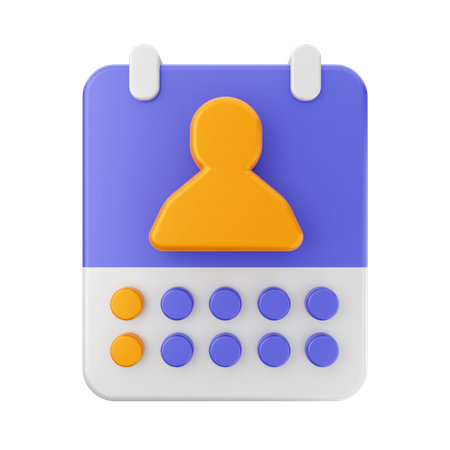 Calendario de reuniones  3D Icon