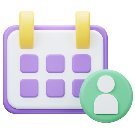 Calendario de reuniones  3D Icon