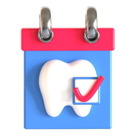 Calendario de revisiones dentales  3D Icon