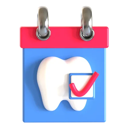 Calendario de revisiones dentales  3D Icon