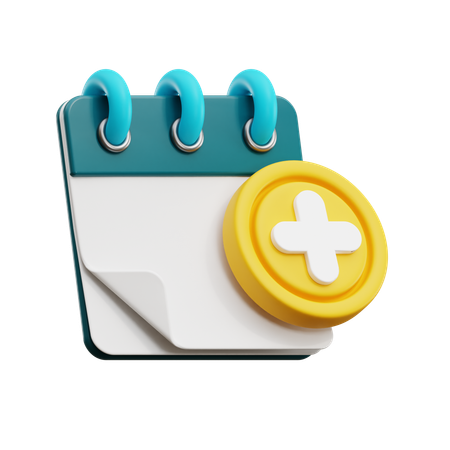 Calendario de salud  3D Icon