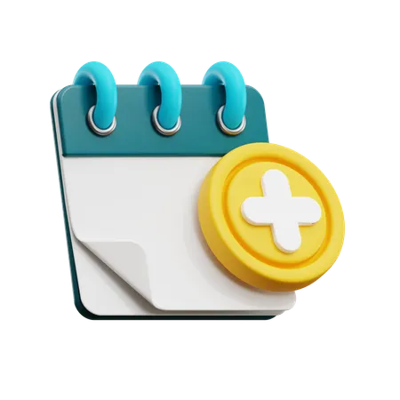 Calendario de salud  3D Icon