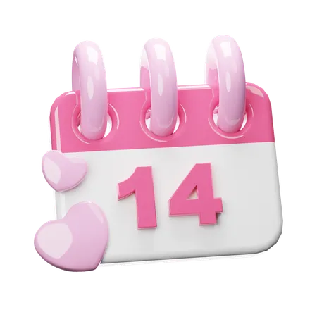 Calendario de san valentin  3D Icon