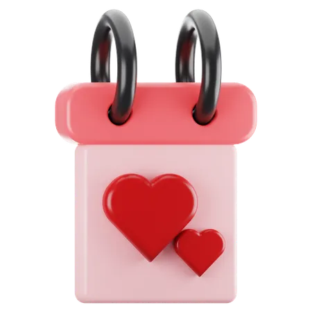 Calendario de san valentin  3D Icon