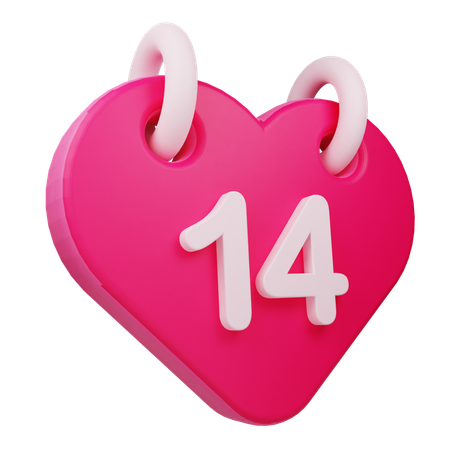 Calendario de san valentin  3D Icon