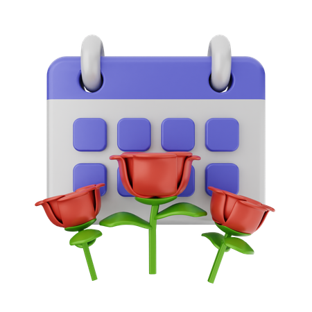 Calendario de san valentin  3D Icon