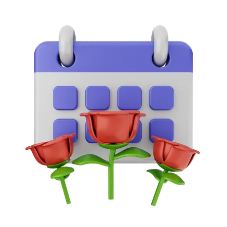 Calendario de san valentin  3D Icon