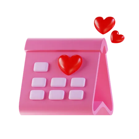 Calendario de san valentin  3D Icon