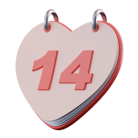 Calendario de san valentin  3D Icon