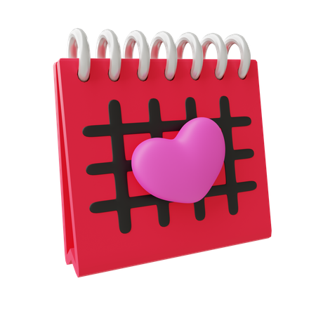 Calendario de san valentin  3D Icon