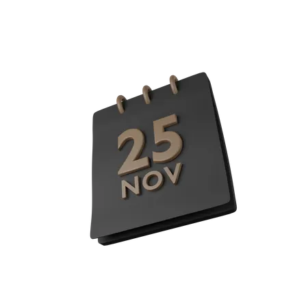 Calendário da sexta-feira negra  3D Icon