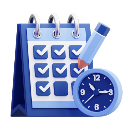 Calendário de tarefas diárias  3D Icon