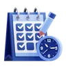 calendário de tarefas diárias