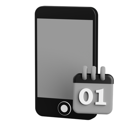 Calendario del celular  3D Icon