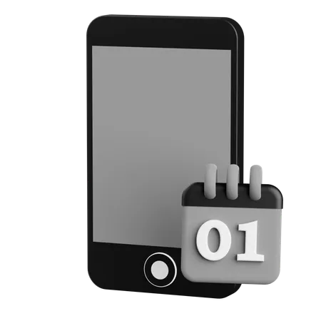 Calendario del celular  3D Icon